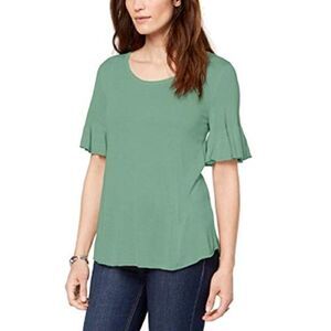 Style & Co Scoop Neck Bell Sleeve Sweater